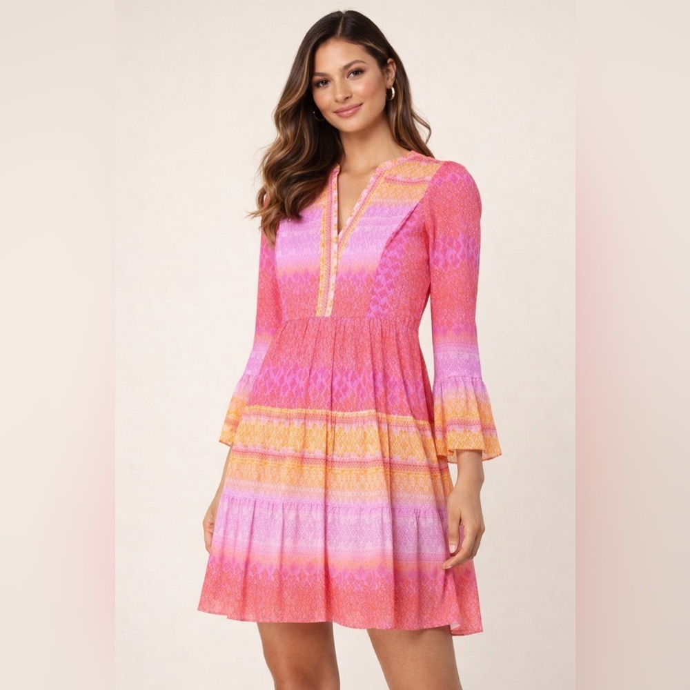 Hale Bob Marin Voile Dress – Pink Multi